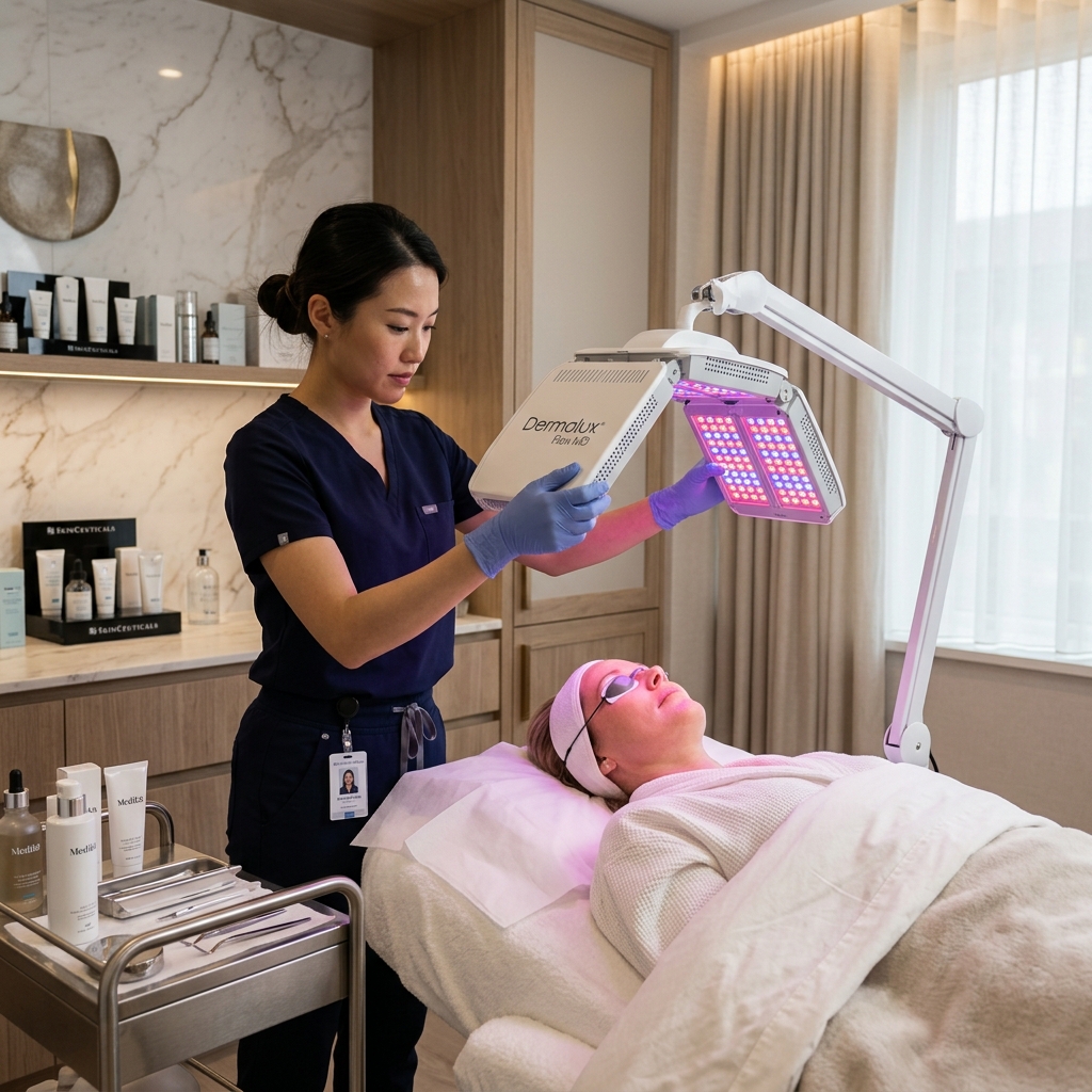 Clinical aesthetic light therapy preparation
